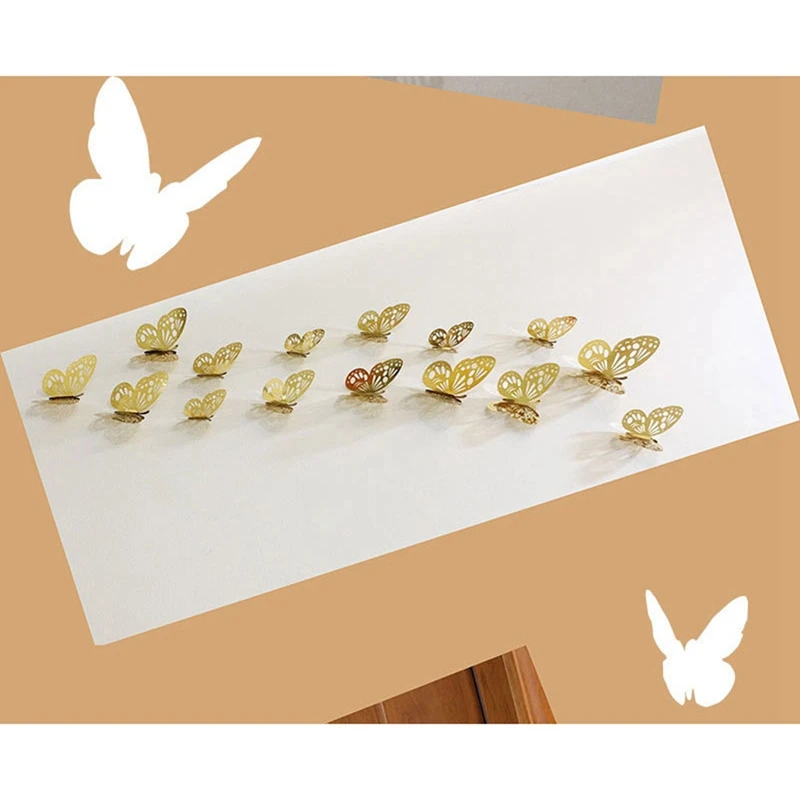 12 Pcs 3D Butterfly Wallpaper Hollow Wall Stickers Butterfly Fridge Home Decor Party Wedding Room Decoration
12 Pcs 3D Butterfly Wallpaper Hollow Wall Stickers Butterfly Fridge Home Decor Party Wedding Room Decoration
