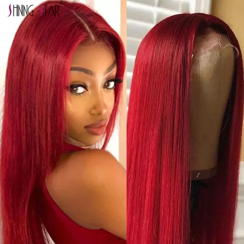 Colored Burgundy Red Lace Front Wig Brazilian Straight Human Hair Wigs For Women Transparent Lace Front Human Hair 99J Wigs Remy
Colored Burgundy Red Lace Front Wig Brazilian Straight Human Hair Wigs For Women Transparent Lace Front Human Hair 99J Wigs Remy