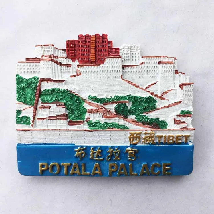 

QIQIPP Тибетский дворец Potala трехмерный Пейзаж Туристический сувенир магнитная наклейка на холодильник креативная коллекция
