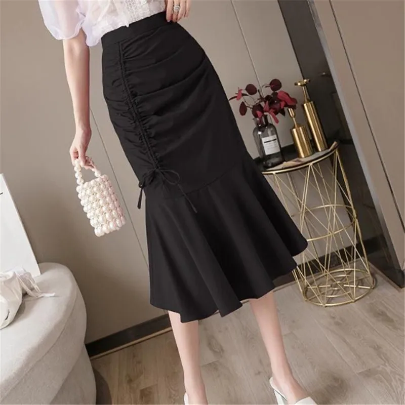Pleated Slim Bag Hip Fishtail Skirt Womens 2021 High Waist Half Length Skirts Spring Autumn Fashion Irregular Black Office Skirt
Pleated Slim Bag Hip Fishtail Skirt Womens 2021 High Waist Half Length Skirts Spring Autumn Fashion Irregular Black Office Skirt