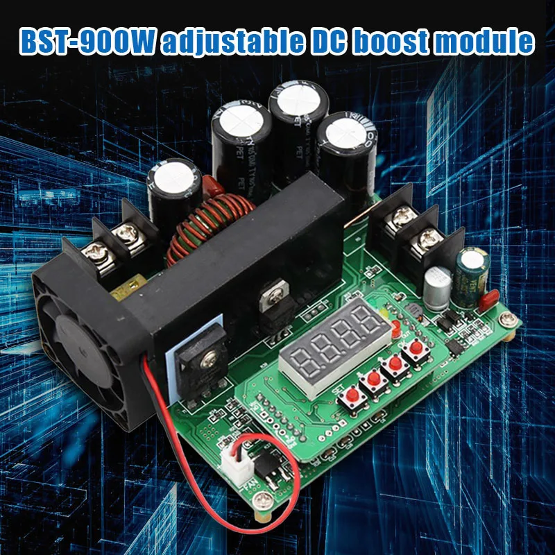 BST-900W DC повышающий преобразователь высокоточное светодиодное управление 10A 120 В DIY Регулятор модуля трансформатора напряжения PUO88
BST-900W DC повышающий преобразователь высокоточное светодиодное управление 10A 120 В DIY Регулятор модуля трансформатора напряжения PUO88