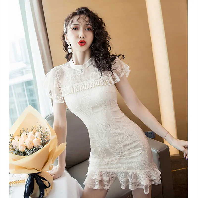 Female Solid Color Slim Sexy O-Neck Lace Spliced Mini Dress Women Summer New Elegant Designed Dresses Ladies Vestidos ML185
Female Solid Color Slim Sexy O-Neck Lace Spliced Mini Dress Women Summer New Elegant Designed Dresses Ladies Vestidos ML185