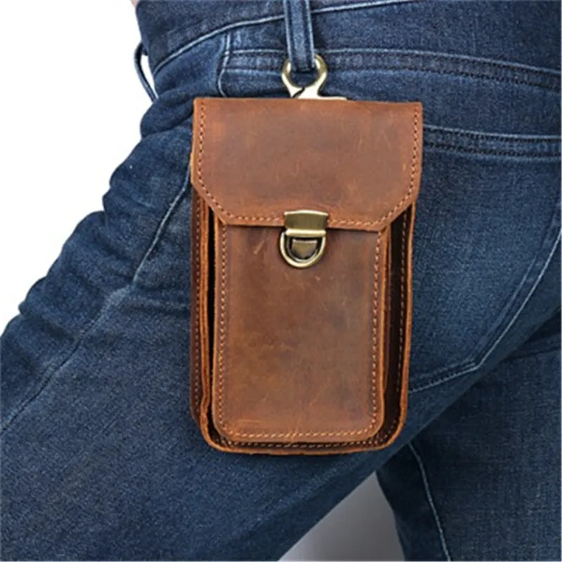 Real Leather men Casual Design Small Waist Bags Cowhide Fashion Hook Bum Bag Waist Belt Pack Cigarette Case Phone Pouch
Real Leather men Casual Design Small Waist Bags Cowhide Fashion Hook Bum Bag Waist Belt Pack Cigarette Case Phone Pouch