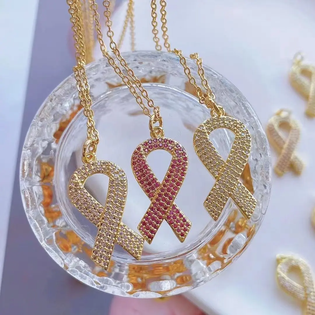 5PCS, Copper with Pink Clear Crystal Breast Cancer Awareness Ribbon Pendant Necklace Link Chain
5PCS, Copper with Pink Clear Crystal Breast Cancer Awareness Ribbon Pendant Necklace Link Chain