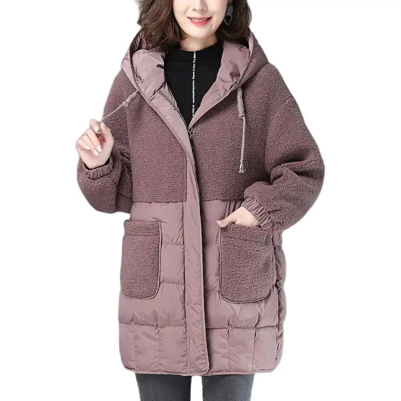 Women's Cotton Clothes Mid-Long Cotton Coat New 2021 Thicken Ladies Jacket Loose Mother Imitate Lamb Hair Female Outerwear
Women's Cotton Clothes Mid-Long Cotton Coat New 2021 Thicken Ladies Jacket Loose Mother Imitate Lamb Hair Female Outerwear