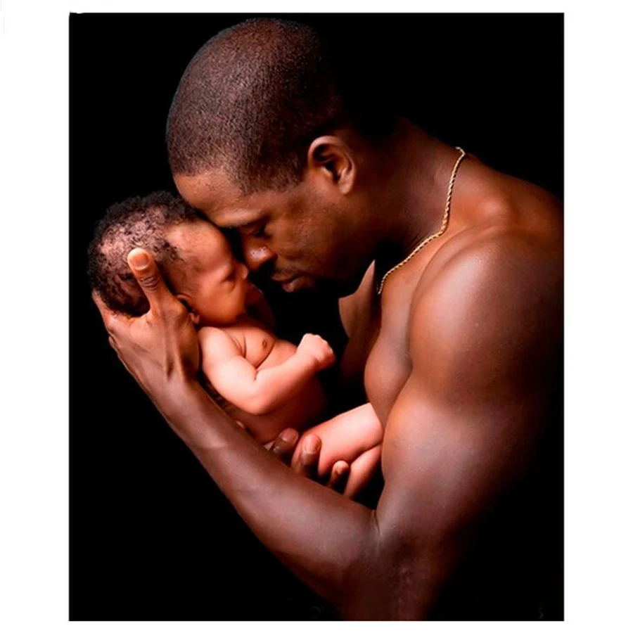 Алмазная 5D картина с квадратными стразами вышивка крестиком надписью Baby Fatherly Love
