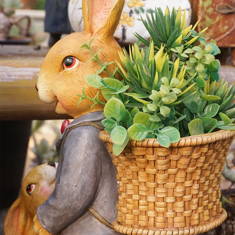 Cute Bunny Family Faceplate Flower Pot Landscape Ornament Animal Model Lawn Garden Figurine Artificial Ornaments
Cute Bunny Family Faceplate Flower Pot Landscape Ornament Animal Model Lawn Garden Figurine Artificial Ornaments
