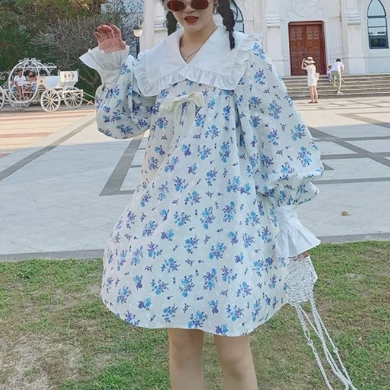 Elegant Floral Evening Party Mini Dresses Women Print Blue Casual Korean Fashion Dress Bubble Sleeve Sweet Cute Princess Dress
Elegant Floral Evening Party Mini Dresses Women Print Blue Casual Korean Fashion Dress Bubble Sleeve Sweet Cute Princess Dress
