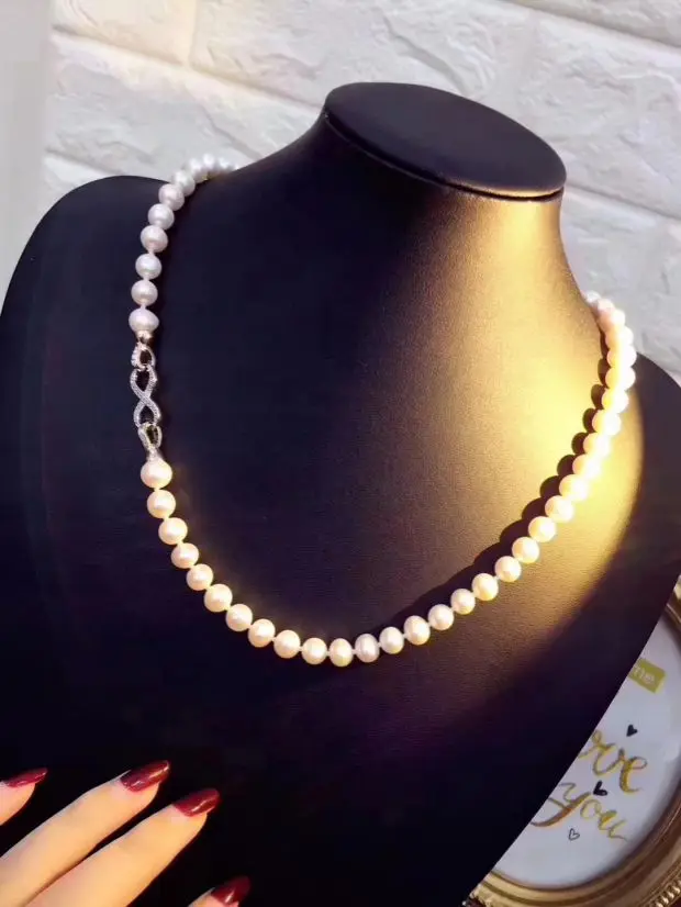 free shipping 45cm 8-9mm white Pearl CZ Necklace Pendant 925 silver micro inlay zircon clasp accessory jewelry
free shipping 45cm 8-9mm white Pearl CZ Necklace Pendant 925 silver micro inlay zircon clasp accessory jewelry