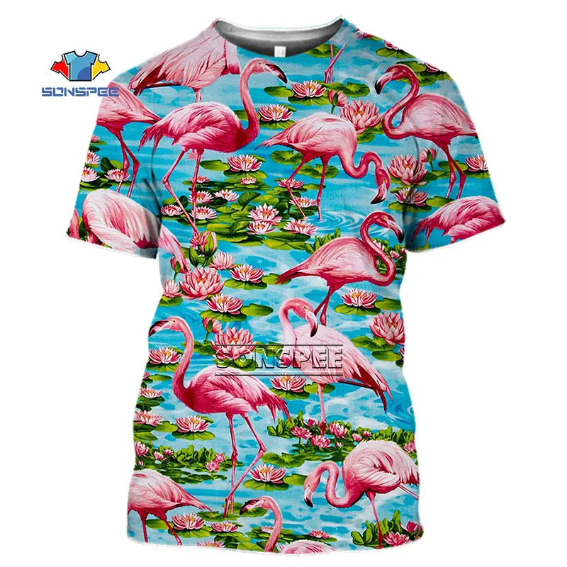 SONSPEE Summer Fashion New 3D Printing Flamingo Men's And Women's T-Shirt Free Street Party Couple Short-Sleeved O-Neck T-Shirt
SONSPEE Summer Fashion New 3D Printing Flamingo Men's And Women's T-Shirt Free Street Party Couple Short-Sleeved O-Neck T-Shirt