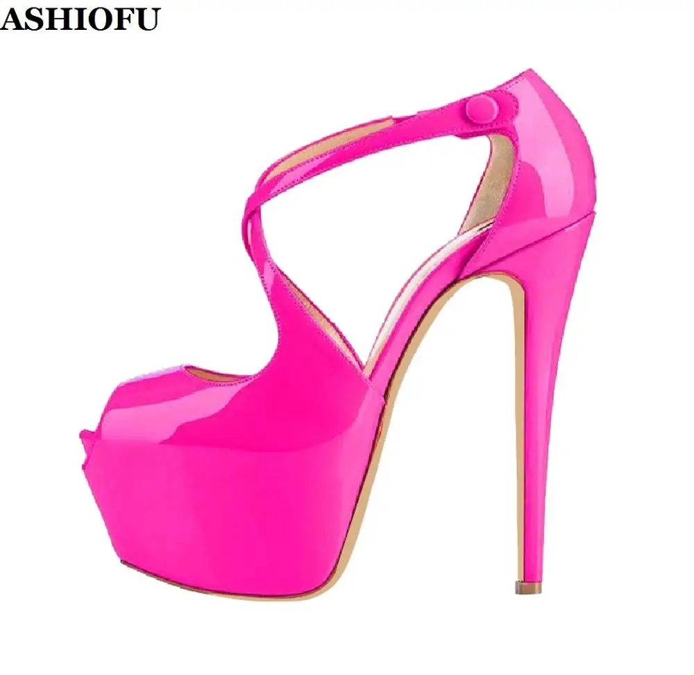 ASHIOFU Handmade Women's Sky Heel Platform Sandals Crisscross Strap Party Prom Shoes Peep-toe Sexy Evening Club Fashion Sandals
ASHIOFU Handmade Women's Sky Heel Platform Sandals Crisscross Strap Party Prom Shoes Peep-toe Sexy Evening Club Fashion Sandals