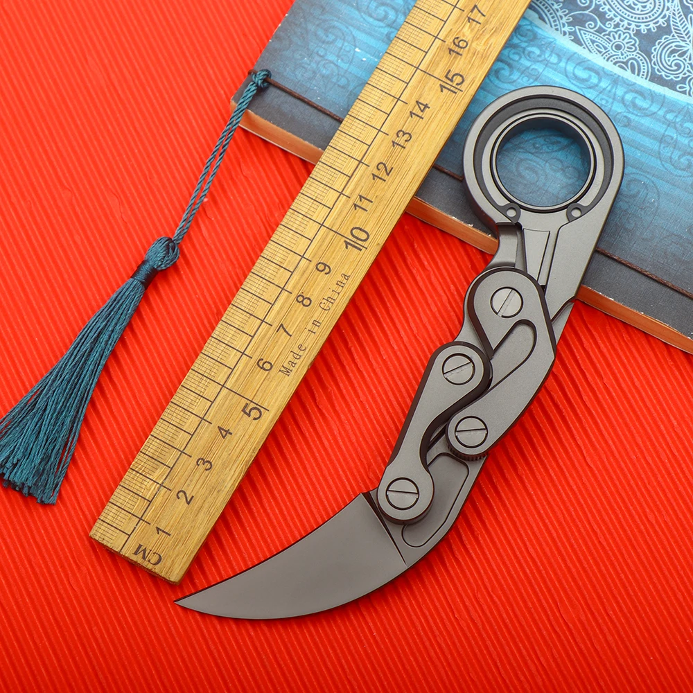 M390 powder steel titanium alloy handle mechanical claw knife outdoor portable folding hunting field self-defense knife
M390 powder steel titanium alloy handle mechanical claw knife outdoor portable folding hunting field self-defense knife