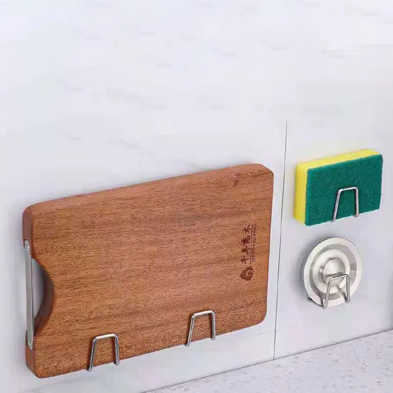 Storage Organizer Kitchen Stainless Steel Sink Sponges Holder Hook Self Adhesive Drying Rack Kitchen Wall Hooks Accessories
Storage Organizer Kitchen Stainless Steel Sink Sponges Holder Hook Self Adhesive Drying Rack Kitchen Wall Hooks Accessories