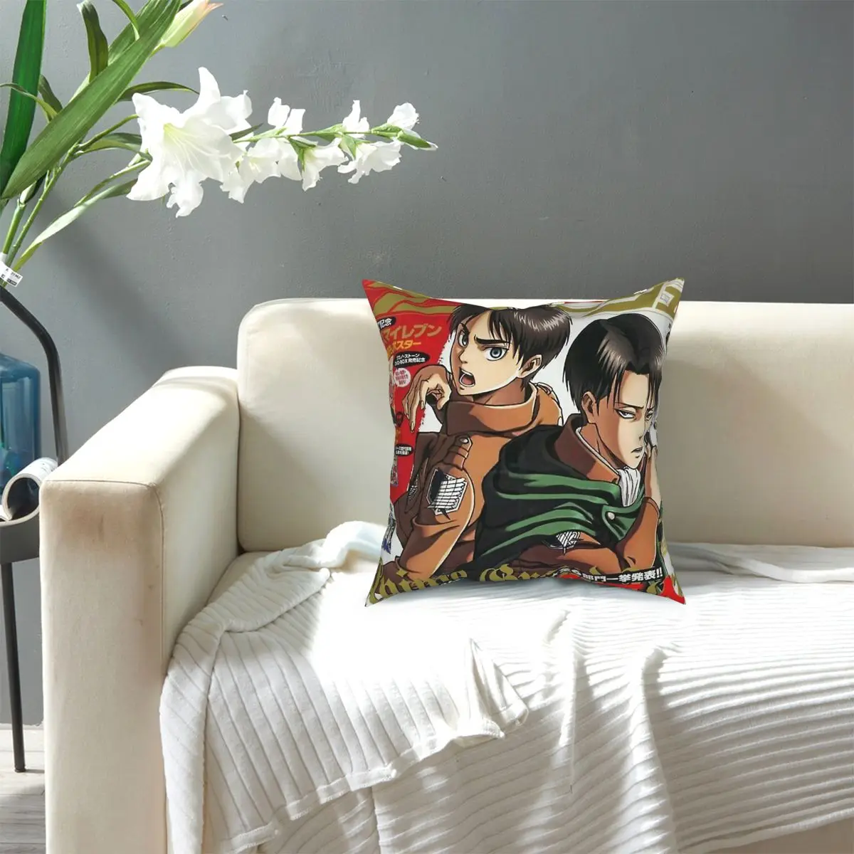 Attack On Titan - Levi And Eren Square Pillow Case Polyester Throw Pillow Pillowcase 40x40 Pillowcover Home Decor 
Attack On Titan - Levi And Eren Square Pillow Case Polyester Throw Pillow Pillowcase 40x40 Pillowcover Home Decor