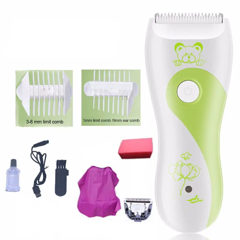 

Baby Electric Hair Clipper Set USB Rechargeable Cordless Hair Trimmer for Kids Infants Toddlers Hair Daily Care