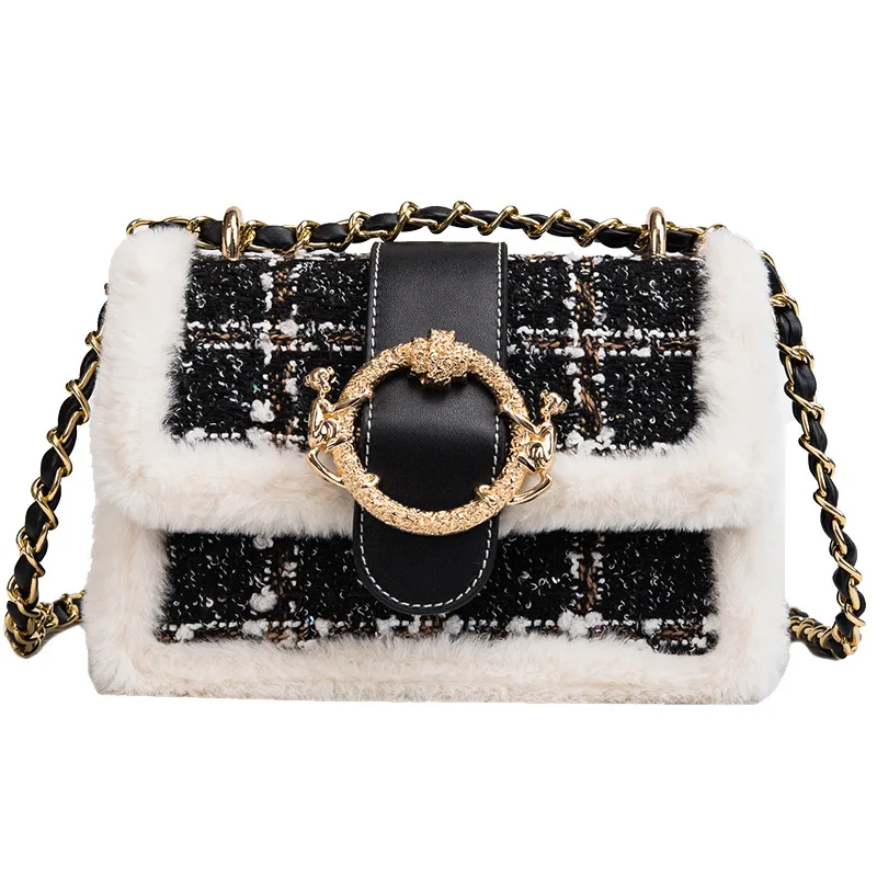Women Bags 2020 Winter High Quality Wool Shoulder Bag Fashion Warm Metal Chain Shoulder Messenger Bag Luxury Designer Handbags
Women Bags 2020 Winter High Quality Wool Shoulder Bag Fashion Warm Metal Chain Shoulder Messenger Bag Luxury Designer Handbags