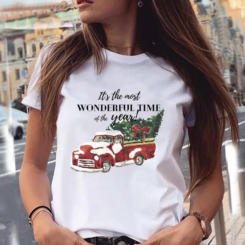 Women Print Clothes Style Short Sleeve Christmas Fashion Tops New Year Tee Tshirt Print Holiday Ladies Female Graphic T-Shirt
Women Print Clothes Style Short Sleeve Christmas Fashion Tops New Year Tee Tshirt Print Holiday Ladies Female Graphic T-Shirt