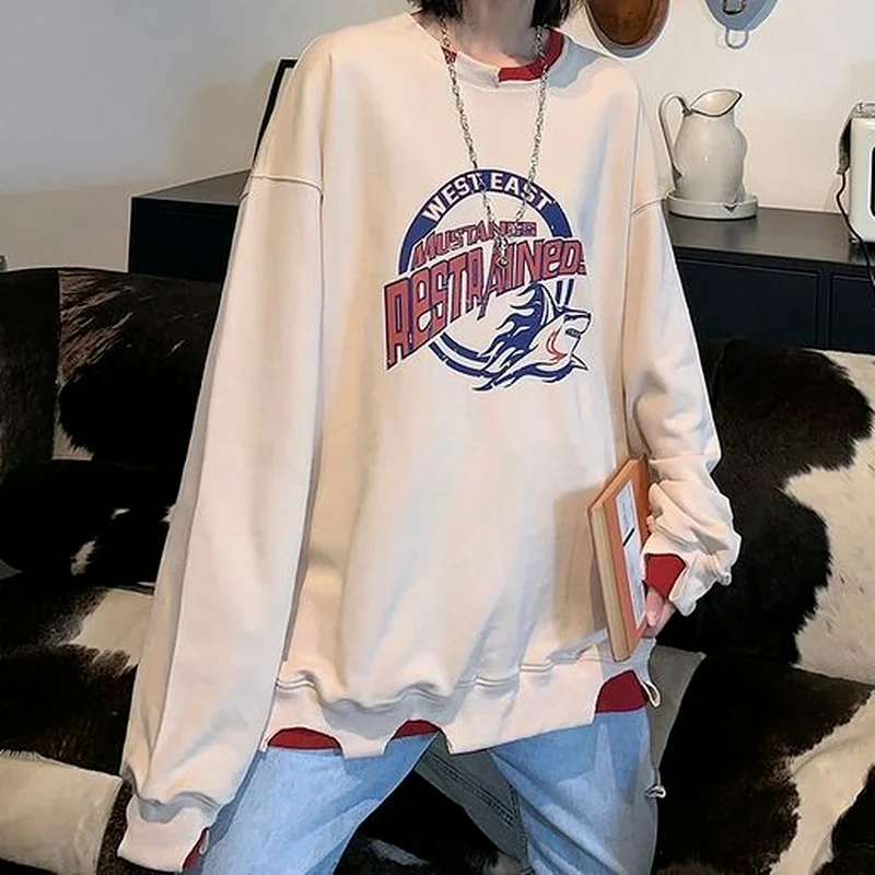 QWEEK Japanese Harajuku Streetwear Crewneck Sweatshirt Women Letter Print 2021 Fashion Korean Style Hoodies Designer Clothes
QWEEK Japanese Harajuku Streetwear Crewneck Sweatshirt Women Letter Print 2021 Fashion Korean Style Hoodies Designer Clothes