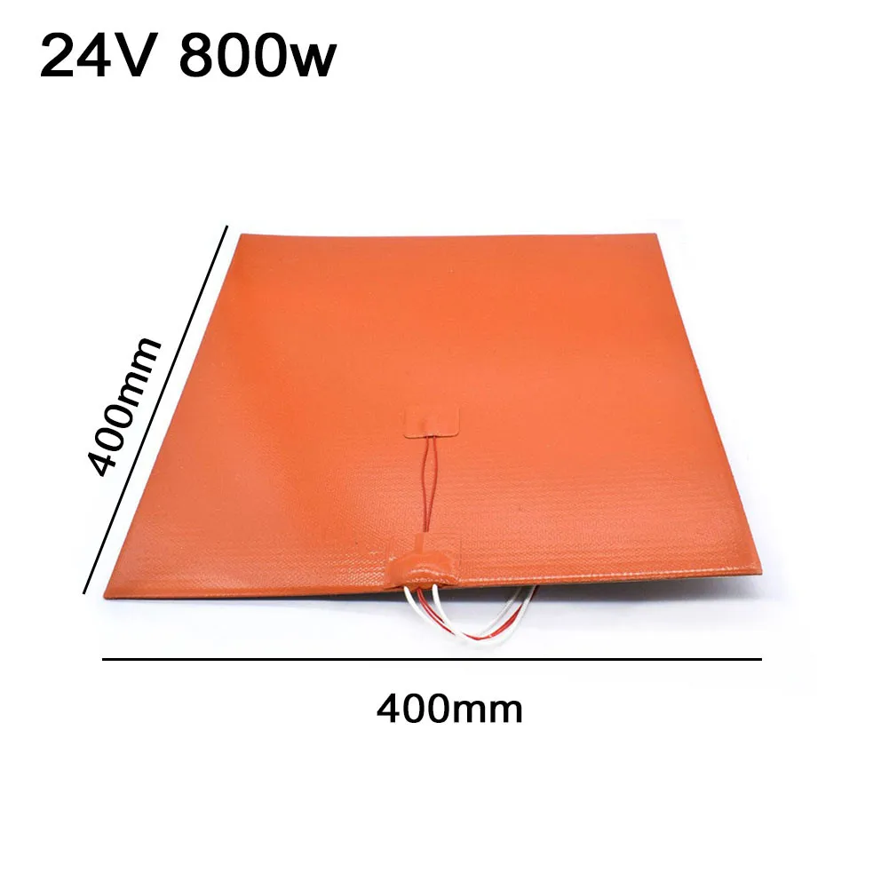 24V 800W 3D Silicone Heating Pads For CR10 S4 Hotbed Part Car Fuel Engine Oil Tank Heating Mats Warming Accessories 400x400mm
24V 800W 3D Silicone Heating Pads For CR10 S4 Hotbed Part Car Fuel Engine Oil Tank Heating Mats Warming Accessories 400x400mm