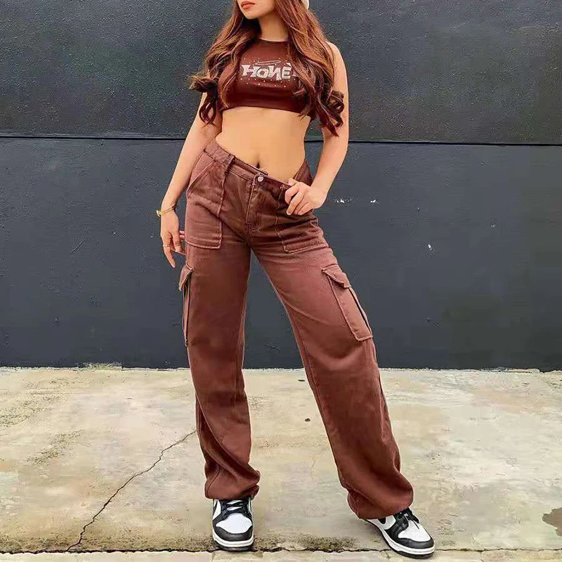 White Denim Overalls Women 2021 New Baggy Cargo Pants Fashion Mom Jeans Loose Big Pocket High Waist Jeans Full Length Streetwear
White Denim Overalls Women 2021 New Baggy Cargo Pants Fashion Mom Jeans Loose Big Pocket High Waist Jeans Full Length Streetwear
