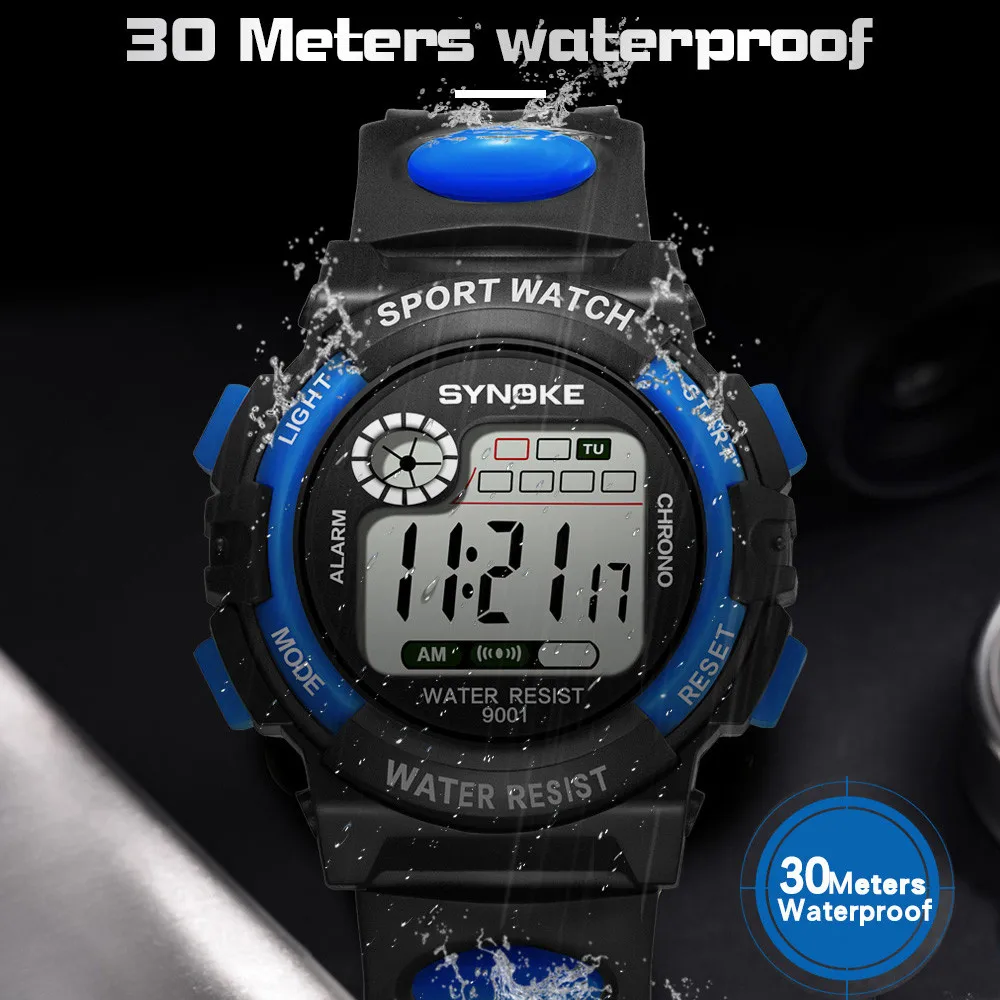2019 многофункциональные водонепроницаемые часы на глубине до 30 м светодиодные