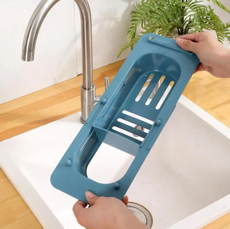 Freely Telescopic Design Sink Drain Rack Soap Sponge Drain Shelf Expandable Adjustable Kitchen Bathroom Storage Basket Holder 
Freely Telescopic Design Sink Drain Rack Soap Sponge Drain Shelf Expandable Adjustable Kitchen Bathroom Storage Basket Holder