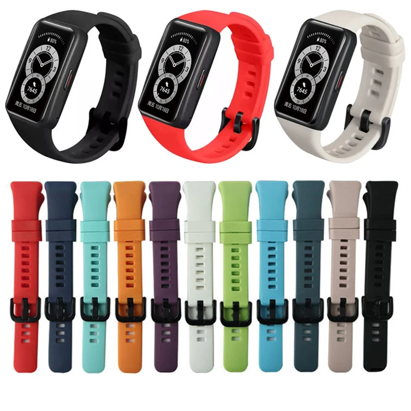 Мягкий силиконовый спортивный ремешок для Huawei Band 6 Band6, сменный ремешок для смарт-браслета Huawei Honor Band 6 
Мягкий силиконовый спортивный ремешок для Huawei Band 6 Band6, сменный ремешок для смарт-браслета Huawei Honor Band 6