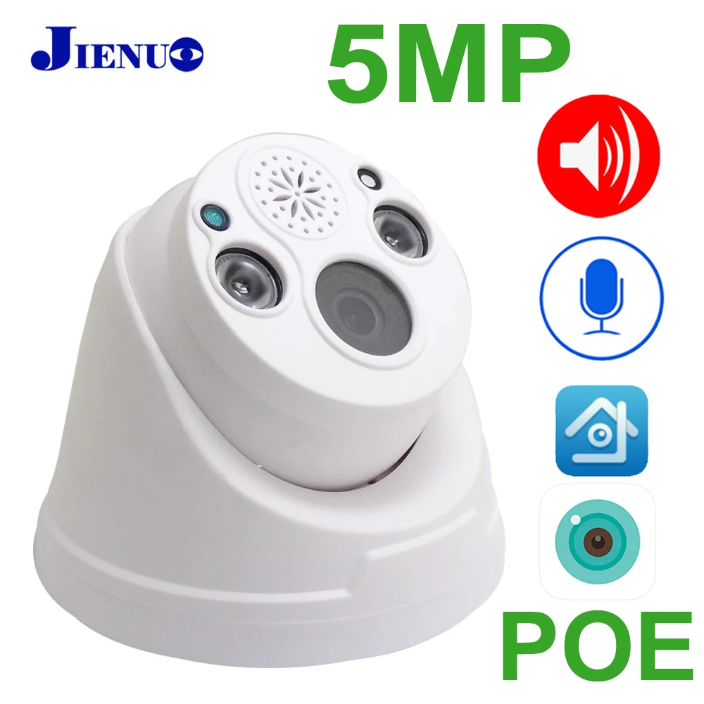 JIENUO 5MP POE Camera IP Two-Way Voice IPC Security Surveillance HD Video Auido IPCam Night Vision Infrared CCTV Poe Home Camera
JIENUO 5MP POE Camera IP Two-Way Voice IPC Security Surveillance HD Video Auido IPCam Night Vision Infrared CCTV Poe Home Camera