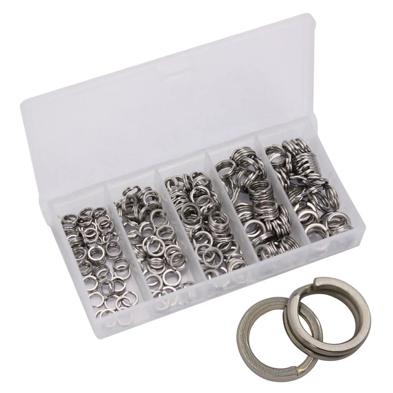 200pcs/Pack Fishing Split Rings Double Flat Stainless Steel Heavy Duty Hook Connector Assist Fishing Accessories Tackle
200pcs/Pack Fishing Split Rings Double Flat Stainless Steel Heavy Duty Hook Connector Assist Fishing Accessories Tackle