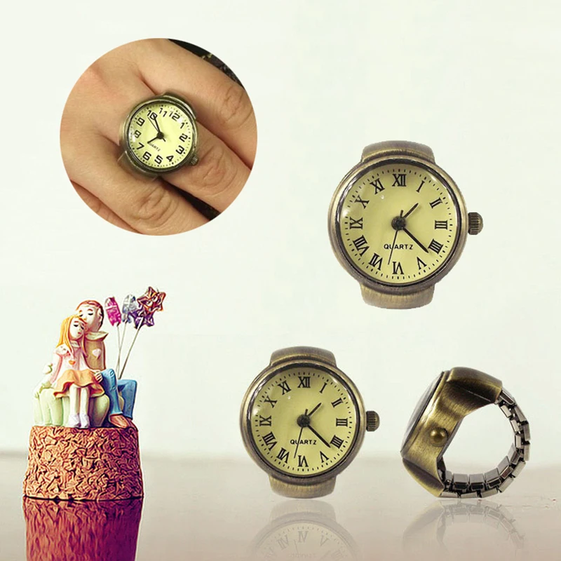 Fashion Creative Finger Watch Couple Ring Watch Retro Roman Quartz Watch Ring for women
Fashion Creative Finger Watch Couple Ring Watch Retro Roman Quartz Watch Ring for women