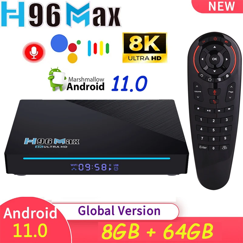 H96 MAX RK3566 4G 8 Гб 64 Гб 8K четырехъядерный Смарт ТВ-бокс Android 11 двойной Wifi 1000M 1080P 4K Youtube ТВ-приставка H96MAX медиаплеер
H96 MAX RK3566 4G 8 Гб 64 Гб 8K четырехъядерный Смарт ТВ-бокс Android 11 двойной Wifi 1000M 1080P 4K Youtube ТВ-приставка H96MAX медиаплеер