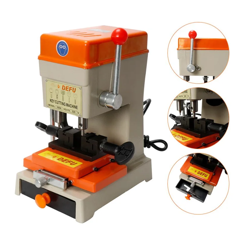 

Defu 368A Vertical Key Cutting Machine 180w for 110V and 220V Key Duplicating Cutter Machine locksmith tools