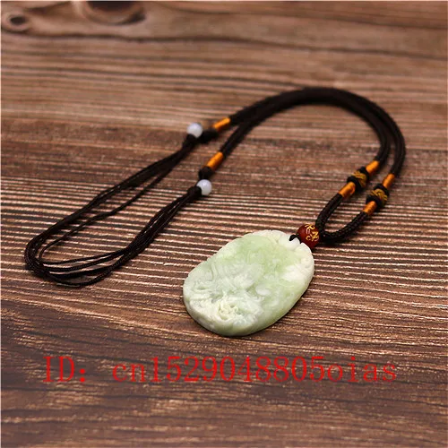 

Natural White Chinese Jade Dragon Phoenix Pendant Necklace Fashion Charm Jewelry Double-sided Hollow Carved Amulet Gifts for Her