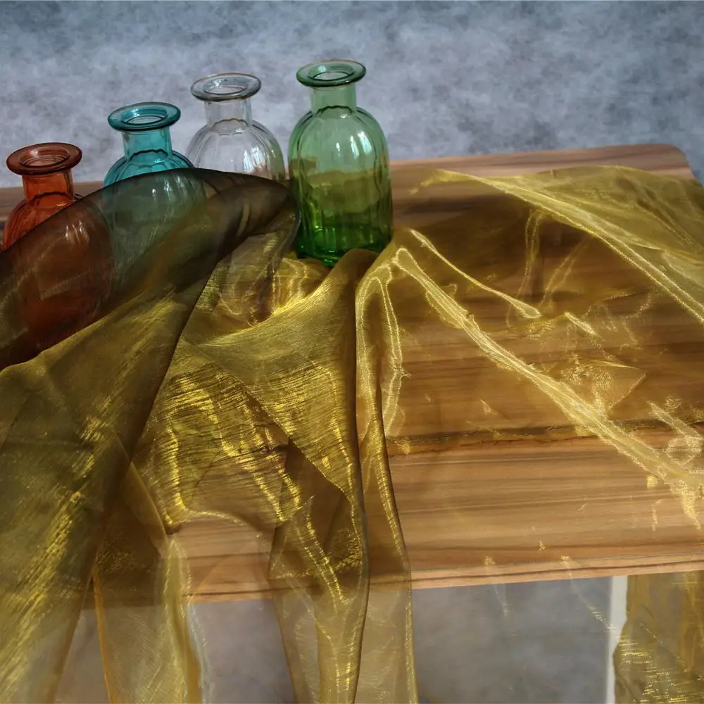 Golden Organza Fabric Tulle Lace DIY Veil Party Decor Bazin Riche Skirt Princess Dress Laser Designer Fabric
Golden Organza Fabric Tulle Lace DIY Veil Party Decor Bazin Riche Skirt Princess Dress Laser Designer Fabric