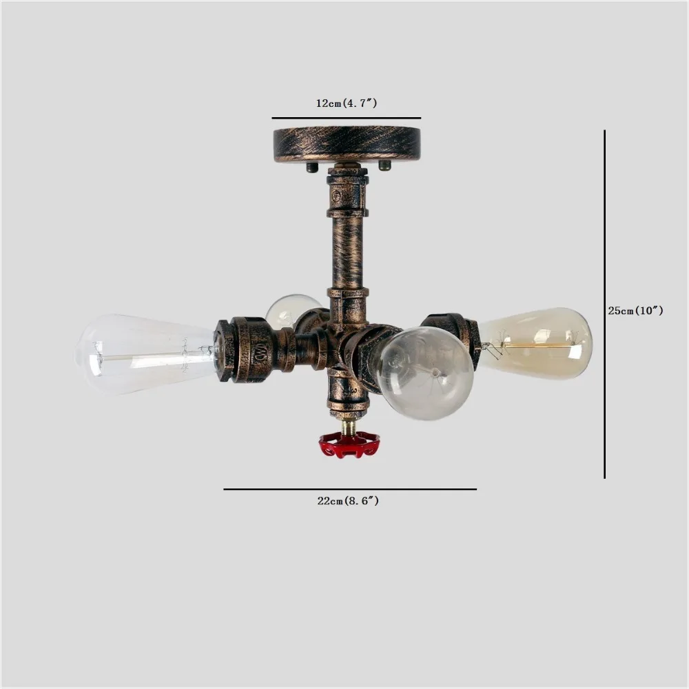 Retro water pipe Ceiling Lamps Loft Industrial Ceiling Lights American Country LED Edison Lamp Home Lighting Light Fixtures
Retro water pipe Ceiling Lamps Loft Industrial Ceiling Lights American Country LED Edison Lamp Home Lighting Light Fixtures
