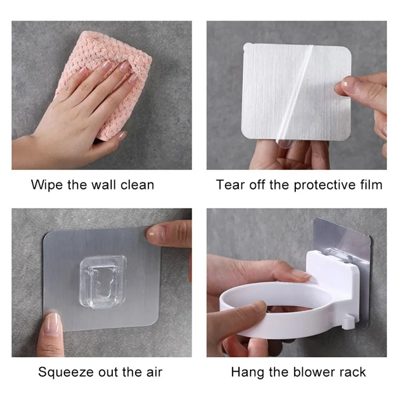 Wall-mounted Hair Dryer Holder High Quality ABS Storage Organizer For Hairdryer Bathroom Shelf Hair dryer Holder Rack Shelves 
Wall-mounted Hair Dryer Holder High Quality ABS Storage Organizer For Hairdryer Bathroom Shelf Hair dryer Holder Rack Shelves
