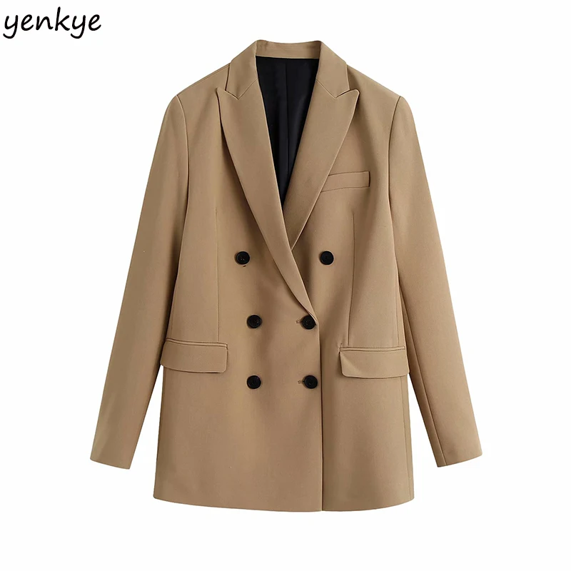 Fashion Women Double Breasted Blazer Notched Collar Long Sleeve Work Wear Office Suit Elegant Jacket Plus Size Autumn Outerwear
Fashion Women Double Breasted Blazer Notched Collar Long Sleeve Work Wear Office Suit Elegant Jacket Plus Size Autumn Outerwear