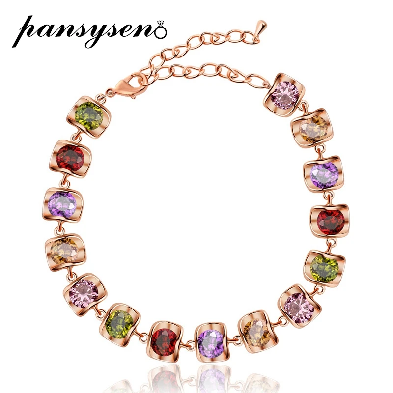 PANSYSEN 17CM Charms Ruby Amethyst Peridot Gemstone 925 Sterling Silver Jewelry Bracelets for Women Fashion Bracelet Party Gift 
PANSYSEN 17CM Charms Ruby Amethyst Peridot Gemstone 925 Sterling Silver Jewelry Bracelets for Women Fashion Bracelet Party Gift