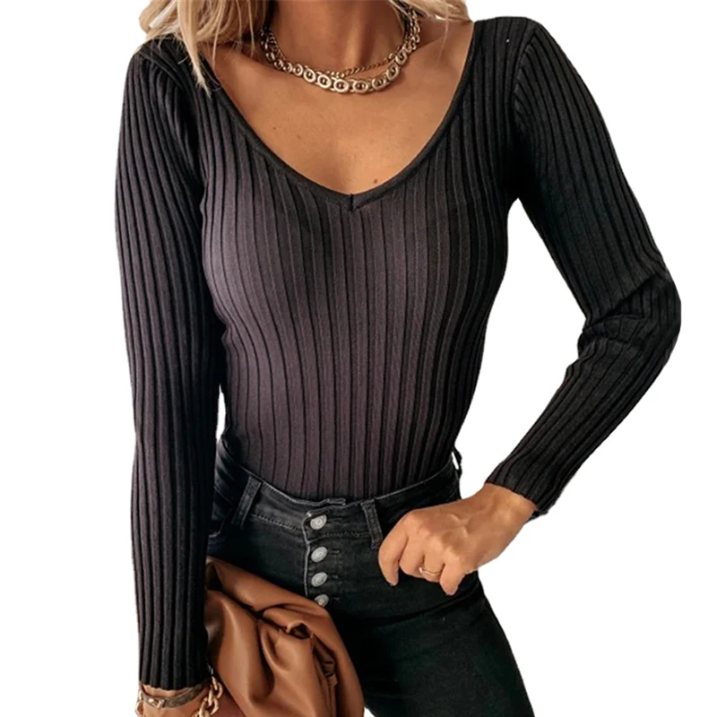 Women Spring Autumn T Shirts Korean Fashion Turtleneck V-neck Slim Long Sleeve Solid Black White Tops Tee Oversized 3XL Pullover
Women Spring Autumn T Shirts Korean Fashion Turtleneck V-neck Slim Long Sleeve Solid Black White Tops Tee Oversized 3XL Pullover