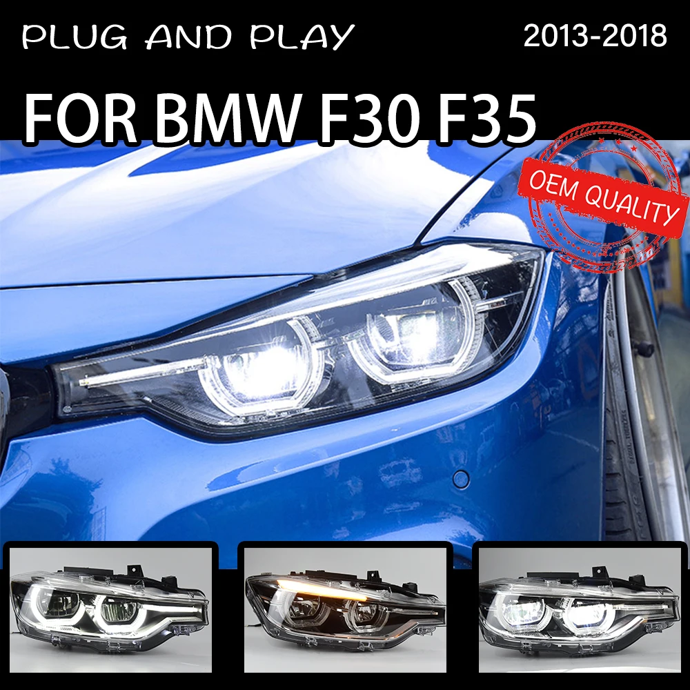 Фары для BMW F30 2013-2018 автомобильные светодиодные фары DRL Hella 5 ксеноновые линзы Hid H7 F35