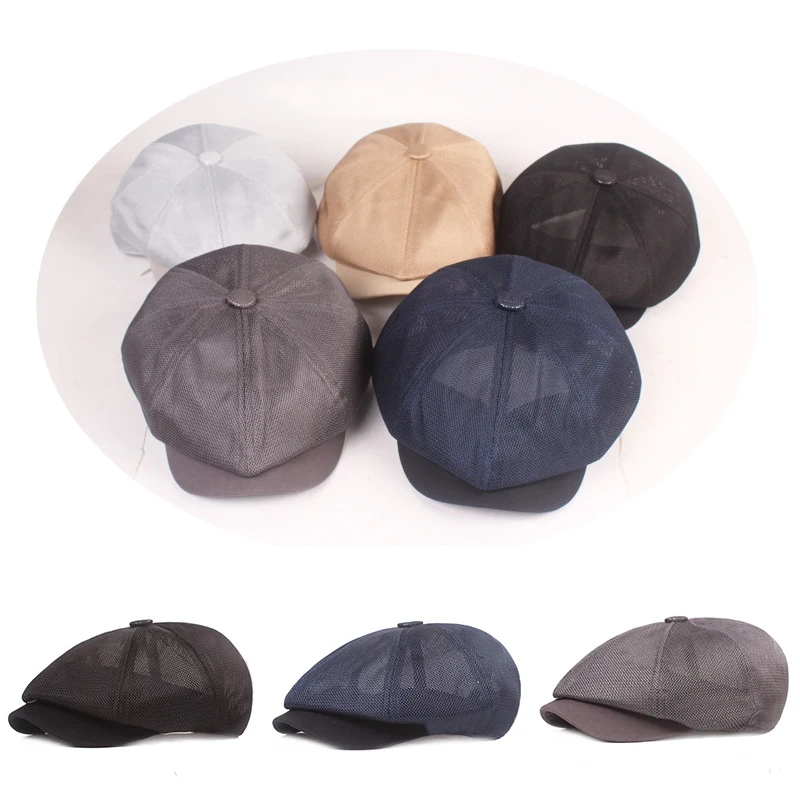 Spring Summer Men Women Hat Adjustable Newsboy Flat Cap Breathable Mesh Cap For Men Women Solid Color Plain Beret Cap
Spring Summer Men Women Hat Adjustable Newsboy Flat Cap Breathable Mesh Cap For Men Women Solid Color Plain Beret Cap