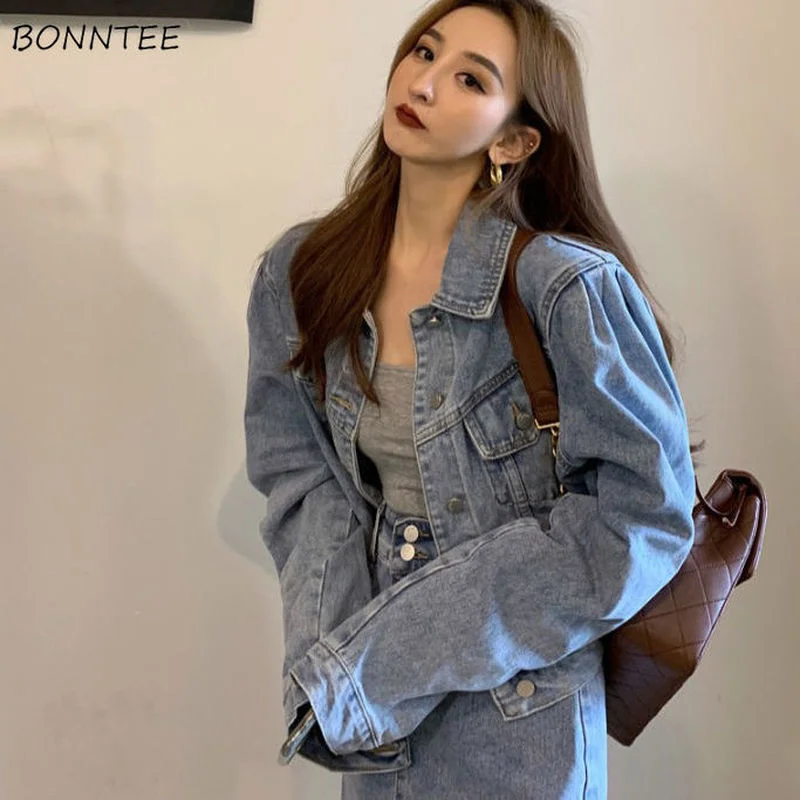 Basic Jackets Denim Simple Korean Loose Button Streetwear Solid Outwear Spring Clothing Elegant Fashion Single-breasted Leisure
Basic Jackets Denim Simple Korean Loose Button Streetwear Solid Outwear Spring Clothing Elegant Fashion Single-breasted Leisure