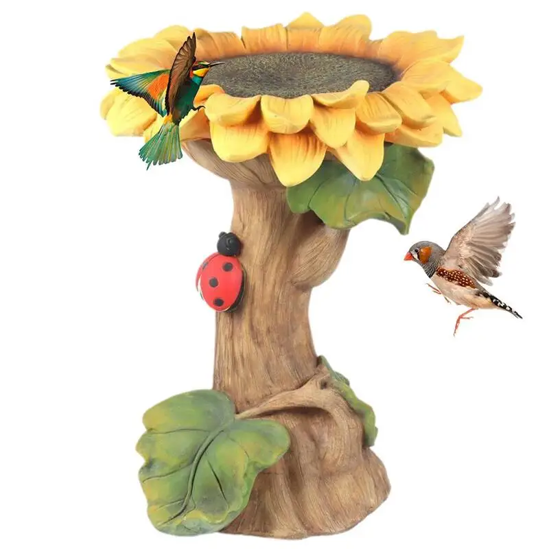 Outdoor Bird Feeder Polyresin Sunflower Bird Bath Garden Ornament Resin Bird Feeder For Yard Garden Decor Household Decorations
Outdoor Bird Feeder Polyresin Sunflower Bird Bath Garden Ornament Resin Bird Feeder For Yard Garden Decor Household Decorations