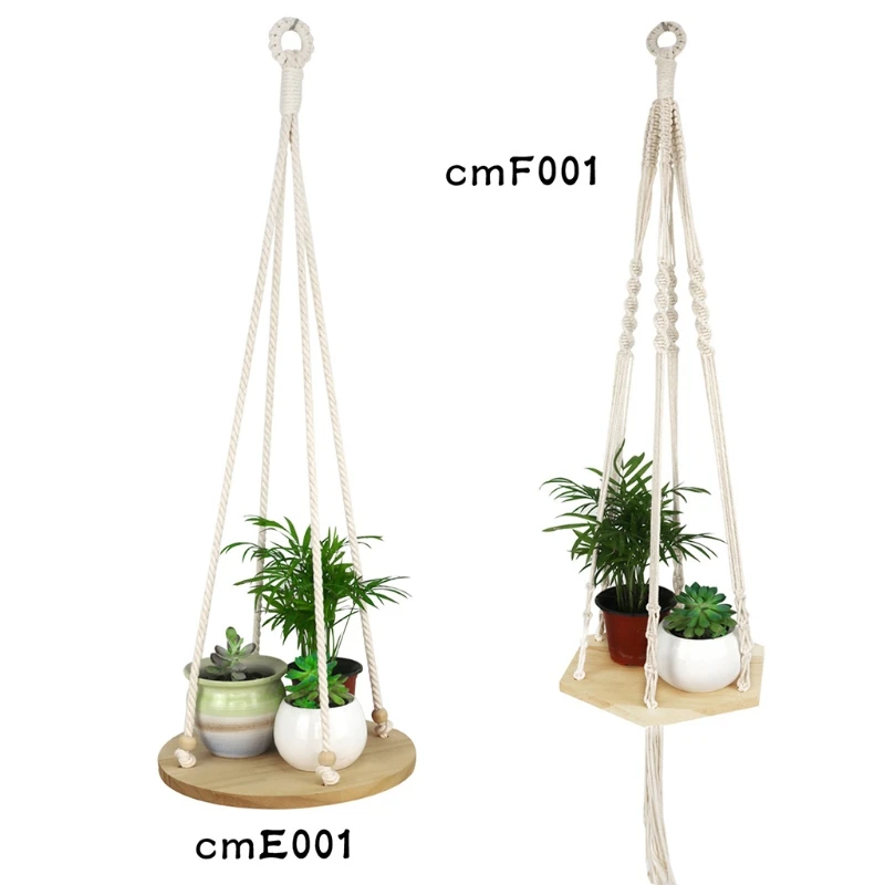 Macrame Plant Hangers with Plate Tray Tassels Wooden Beads Hanging Planter Shelf Boho Flower Pot Holder Stand Rack Decor
Macrame Plant Hangers with Plate Tray Tassels Wooden Beads Hanging Planter Shelf Boho Flower Pot Holder Stand Rack Decor