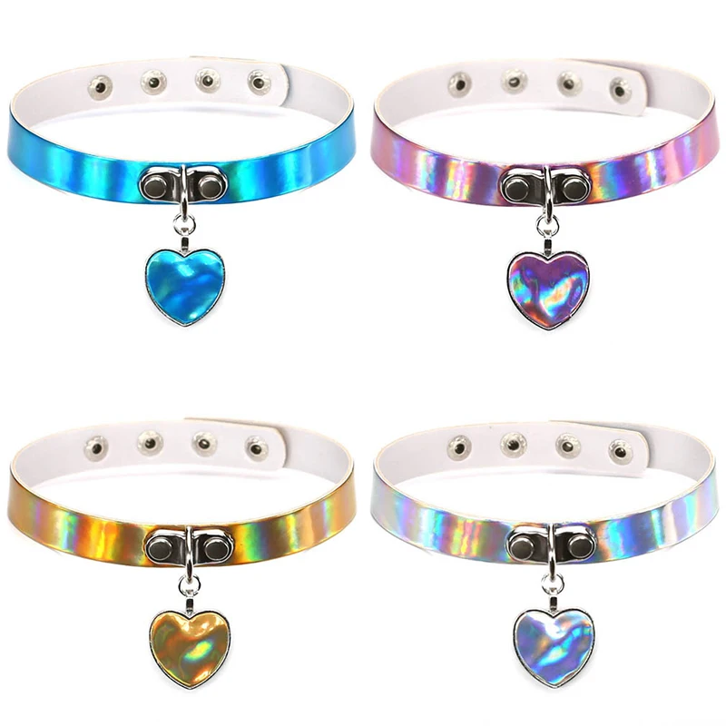 Sexy Trendy Punk Gothic Leather Choker Chain Women Charm Heart Glitter Laser Buckle Collar Necklace Party Jewelry Neck Accessory
Sexy Trendy Punk Gothic Leather Choker Chain Women Charm Heart Glitter Laser Buckle Collar Necklace Party Jewelry Neck Accessory