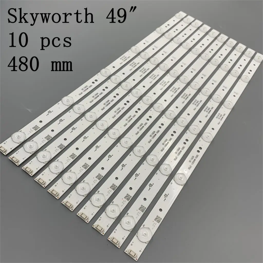 Original Led backlight strip 6 lamp for Skysorth 49"TV 49E3000 49E6000 49E360E/5ERS 5800-W49001-0P00 2P00 W49002-1P00
Original Led backlight strip 6 lamp for Skysorth 49"TV 49E3000 49E6000 49E360E/5ERS 5800-W49001-0P00 2P00 W49002-1P00