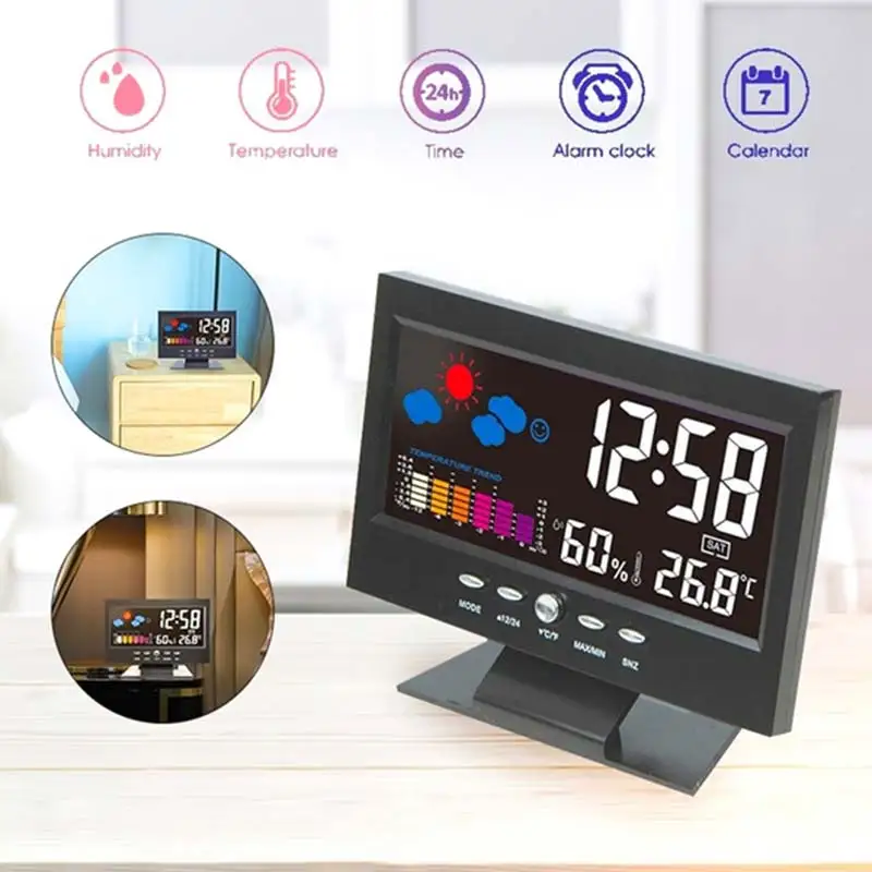 Alarm Clock LED Indoor Multi-function Weather Temperature Display Lazy Sleepy Alarm Clock No Battery
Alarm Clock LED Indoor Multi-function Weather Temperature Display Lazy Sleepy Alarm Clock No Battery