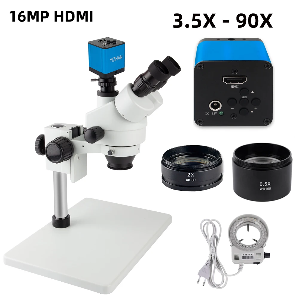 6 Kinds 3.5X-90X Trinocular Stereo Microscope 38MP 16MP VGA HDMI USB Video Microscopes Camera For Phone PCB Soldering Repair
6 Kinds 3.5X-90X Trinocular Stereo Microscope 38MP 16MP VGA HDMI USB Video Microscopes Camera For Phone PCB Soldering Repair
