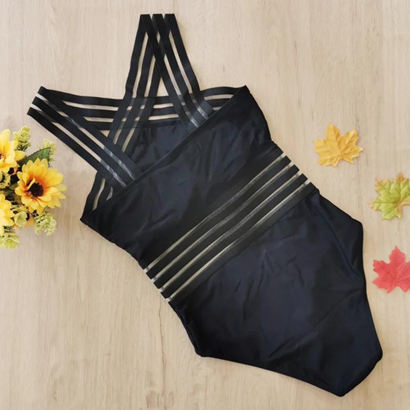 Solid Mesh Swimsuit Women Push Up Padded Criss Cross One-Piece Swimwear Sexy Monokini Female Bathing Suit High Waist Bodysuit
Solid Mesh Swimsuit Women Push Up Padded Criss Cross One-Piece Swimwear Sexy Monokini Female Bathing Suit High Waist Bodysuit