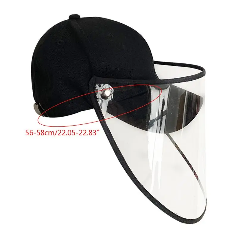 Unisex Anti-Spitting Splash Protective Baseball Cap Anti-Fog Saliva Mask Hat
Unisex Anti-Spitting Splash Protective Baseball Cap Anti-Fog Saliva Mask Hat